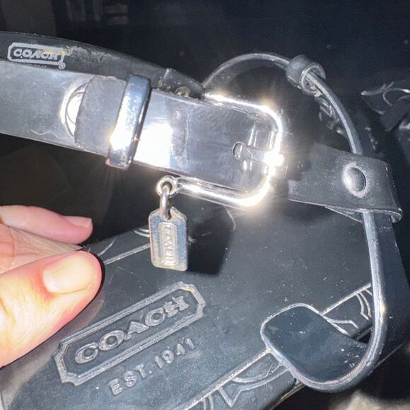 Black Coach "Pansy" Jelly Thong Toe-Post Sandals - Picture 5 of 6